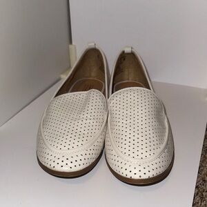 Simply Styled Women's White Perforated Flats